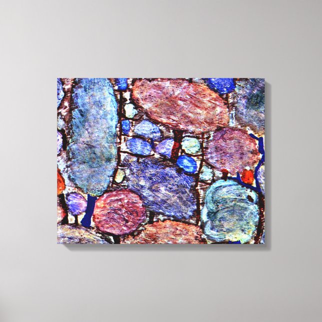 Klee - farbenfroher Wald, berühmtes Bild Leinwanddruck (Vorderseite)