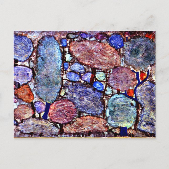 Klee - farbenfroher Wald Postkarte (Vorderseite)