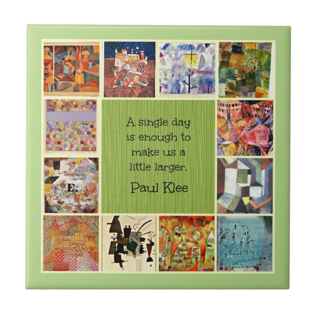 Klee - Farbige Collage Fliese (Vorderseite)