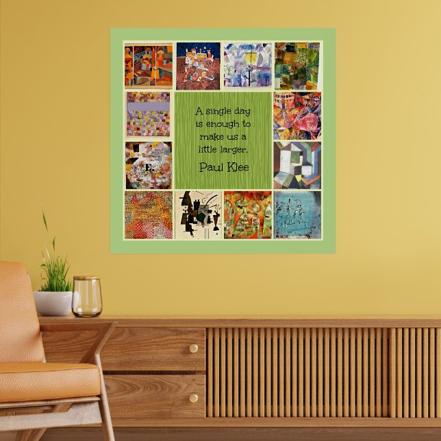 Klee - Farbige Collage Poster (Wohnzimmer 2)