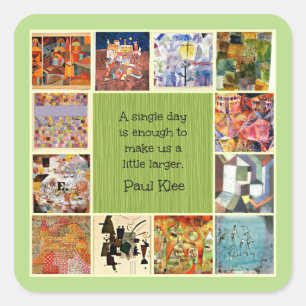 Klee - Farbige Collage Quadratischer Aufkleber