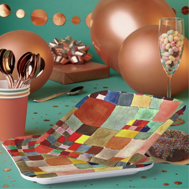 Klee - Flora auf Sand Pappteller (Multi)