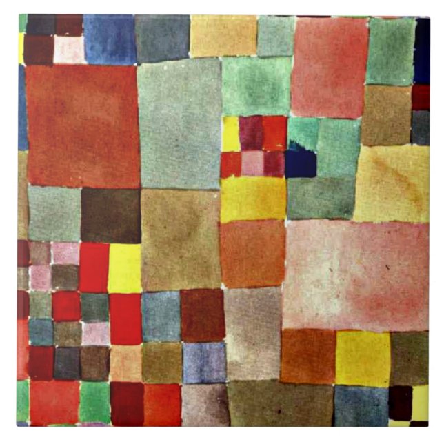 Klee - Flora on Sand, beliebtes abstraktes Kunstwe Fliese (Vorderseite)