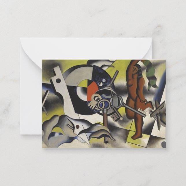 Klee - Frau mit Schlüssel Mitteilungskarte (Vorderseite)