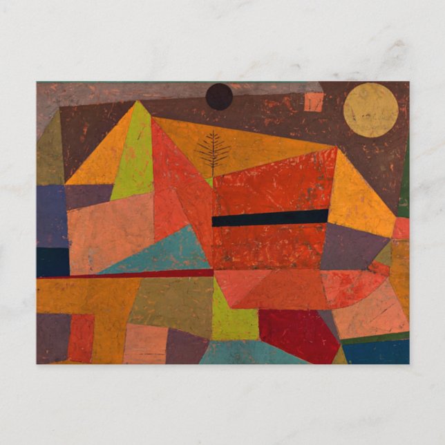 Klee - Fröhliche Berglandschaft Postkarte (Vorderseite)