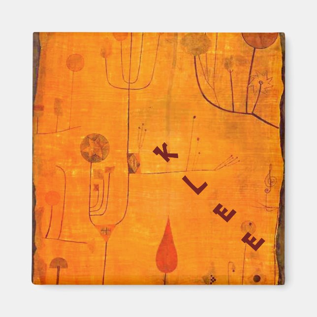 Klee - Früchte auf Rot Magnet (Vorne)