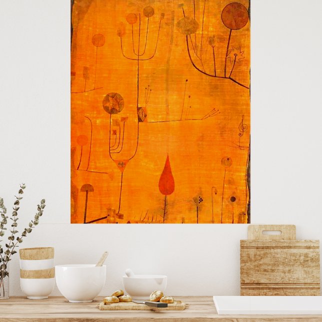 Klee - Früchte auf Rot Poster (Küche)