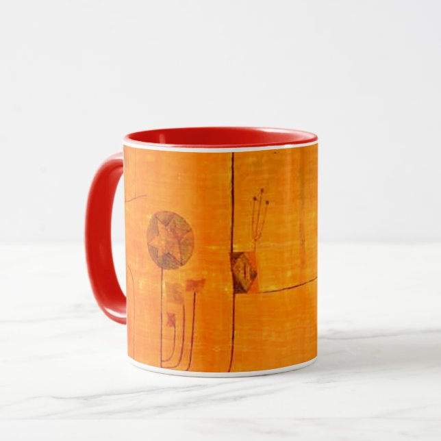 Klee - Früchte auf Rot Tasse (Vorderseite Links)