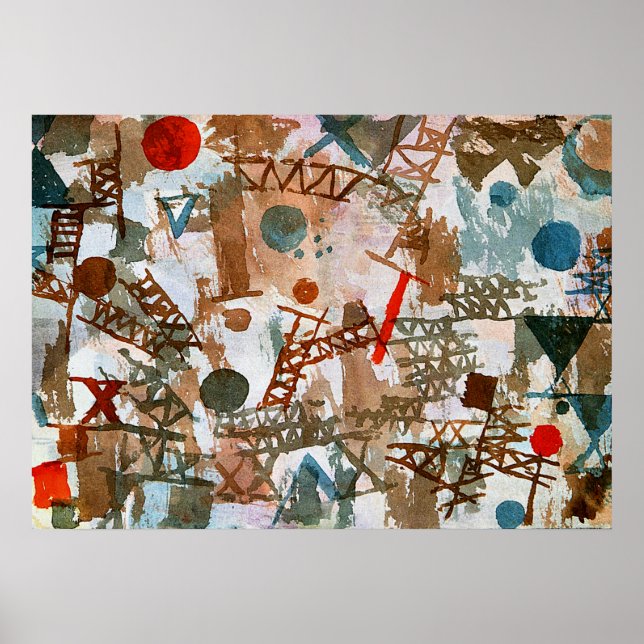 Klee - Gedanken über Schlacht Poster (Vorne)