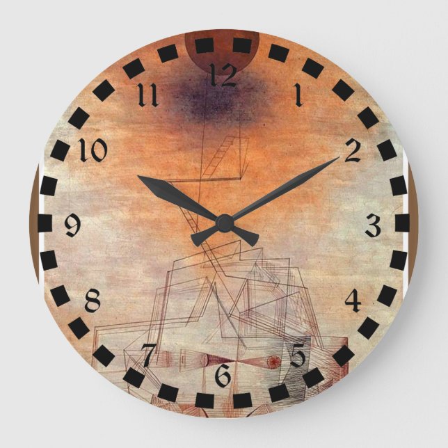 Klee - Grenzen des Intellekts Große Wanduhr (Vorderseite)
