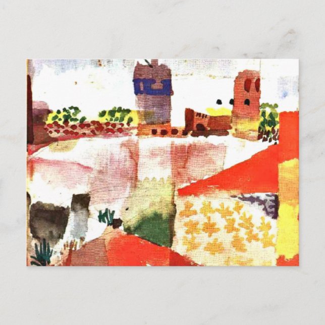 Klee - Hammamet mit Moschee Postkarte (Vorderseite)