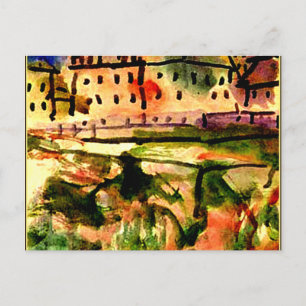 Klee - Häuser in der Nähe des Schotterplatzes Postkarte