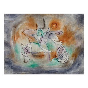 Klee - Howling Dog, abstrakte Kunst, Fotodruck