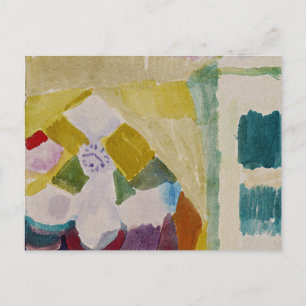 Klee - Inneres mit Uhr, abstrakte Kunst, Postkarte