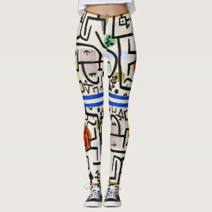 Klee-Inspirierte Leggings der Abstrakten Kunst