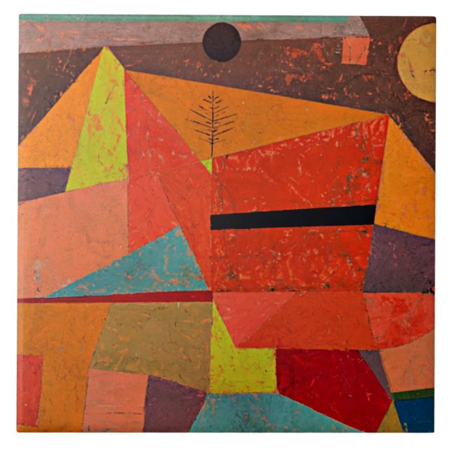 Klee - Joyful Mountain Landschaft Fliese (Vorderseite)