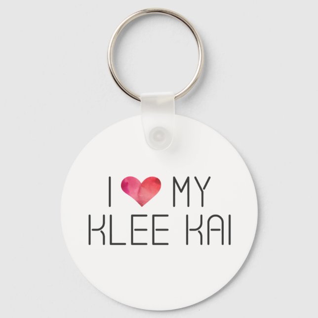 Klee Kai Liebe Zitat Schlüsselanhänger (Vorderseite)