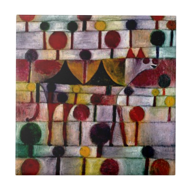Klee - Kamel in der Rhythmischer Baumlandschaft Kl Fliese (Vorderseite)