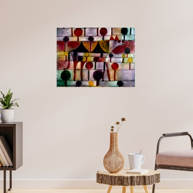 Klee - Kamel in der Rhythmischer Baumlandschaft Kl Poster (Wohnzimmer 3)