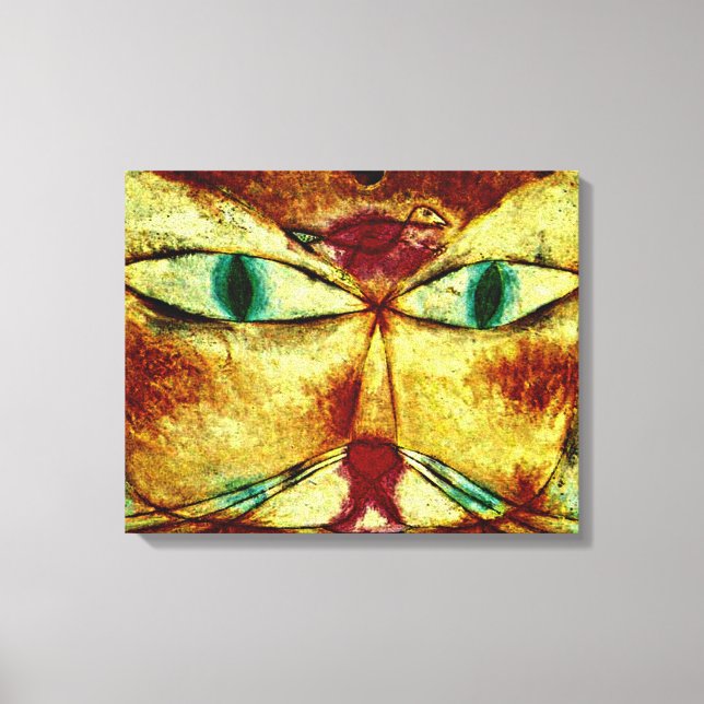 Klee - Katze und Vögel Leinwanddruck (Vorderseite)