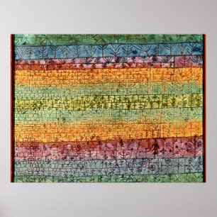 Klee - Kinderzimmer Tree, beliebtes abstraktes Kun Poster