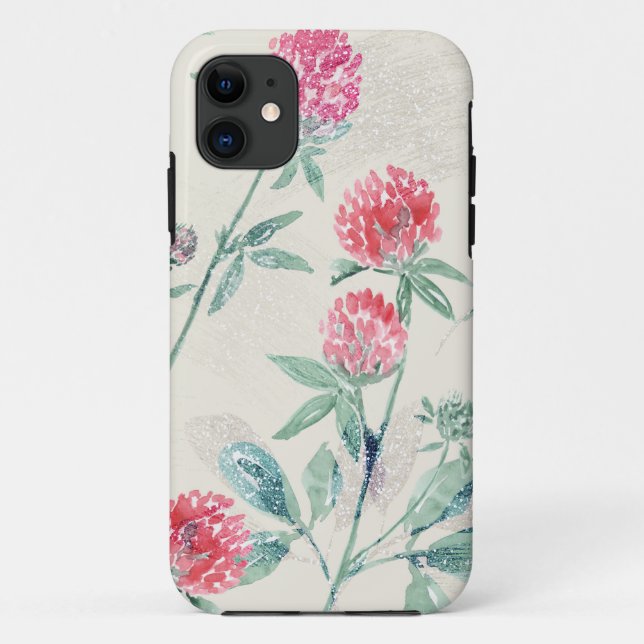 Klee, Kleeblatt auf Beige. Case-Mate iPhone Hülle (Rückseite)