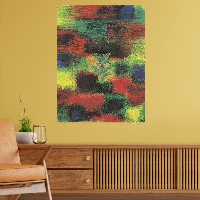 Klee - Kleiner Baum zwischen Gebüsch Poster (Wohnzimmer 2)