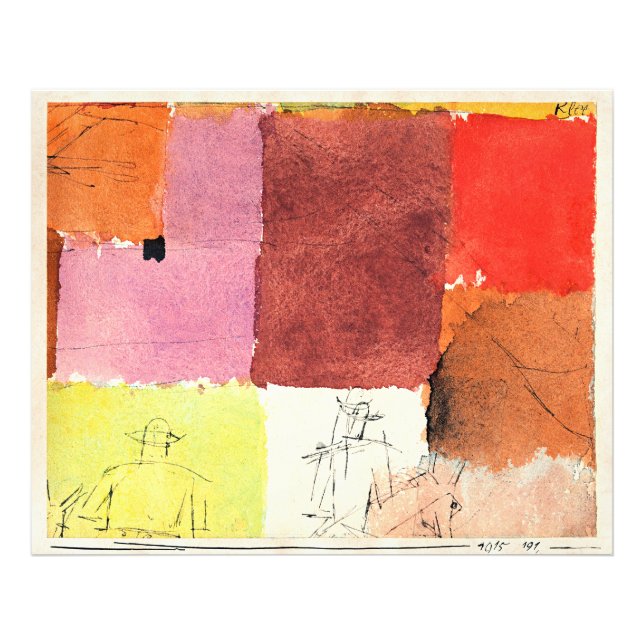 Klee - Komposition mit Figuren, Fotodruck (Vorne)