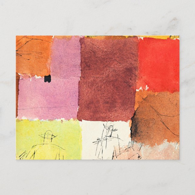 Klee - Komposition mit Figuren, Postkarte (Vorderseite)