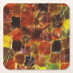 Klee - Kosmische Komposition Rechteckiger Pappuntersetzer