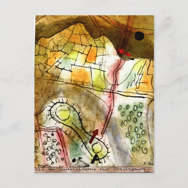 Klee - Kurzbeschreibung eines Bergpasses Postkarte (Vorderseite)