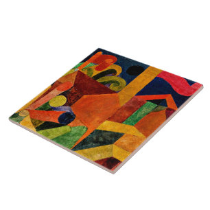 Klee - Landschaft mit Flaggen Fliese