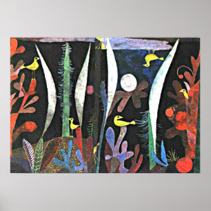 Klee - Landschaft mit Gelben Vögeln Poster