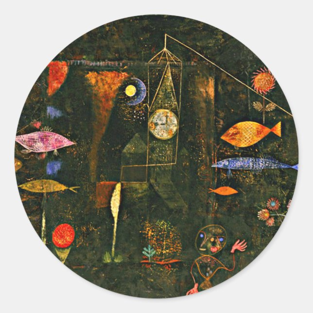 Klee - Magie der Fische Runder Aufkleber (Vorderseite)