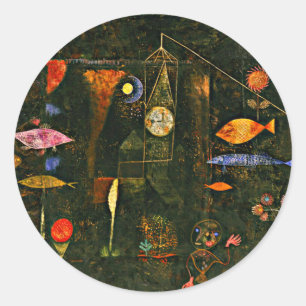Klee - Magie der Fische Runder Aufkleber