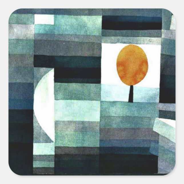 Klee - Mondlicht Quadratischer Aufkleber (Vorderseite)