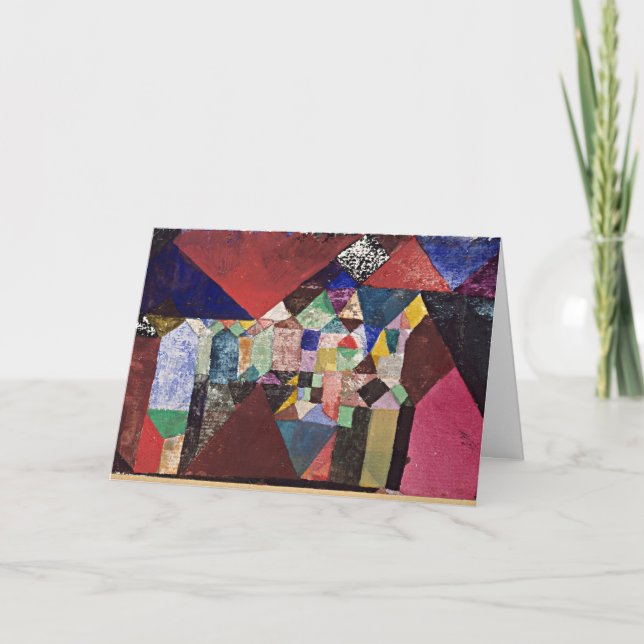 Klee - Municipal Jewel, 1917 Aquarell Karte (Vorderseite)