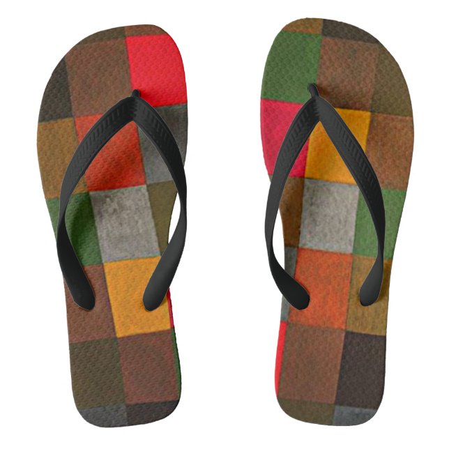 Klee - Neue Harmonie, buntes geometrisches Design Flip Flops (Fußbett)