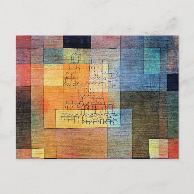 Klee - Polyphonische Architektur Postkarte (Vorderseite)