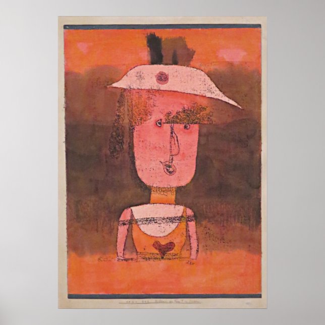 Klee - Portrait von Frau P. im Süden Poster (Vorne)