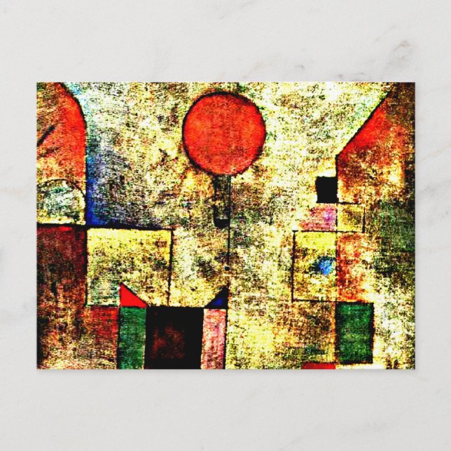 Klee - Red Balloon Feiertagspostkarte (Vorderseite)
