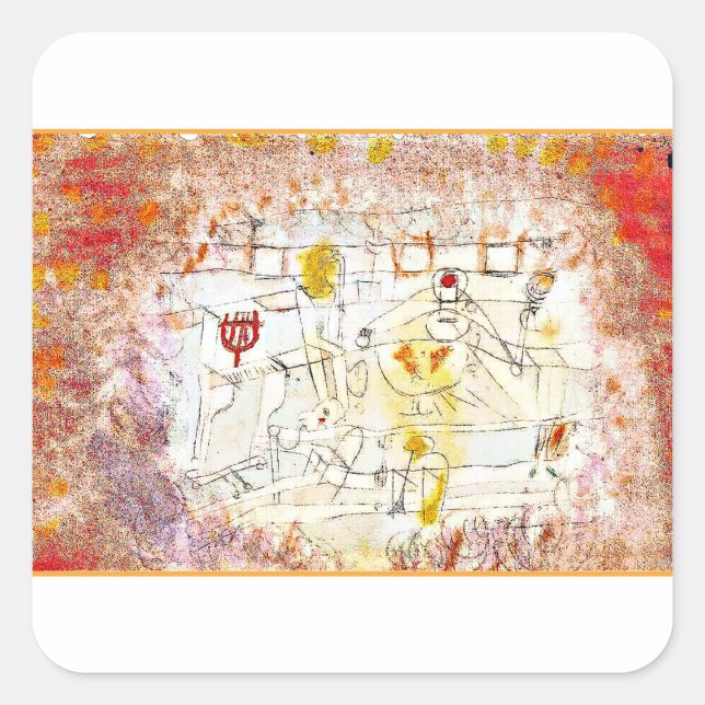 Klee - Schlechte Band, Quadratischer Aufkleber (Vorderseite)