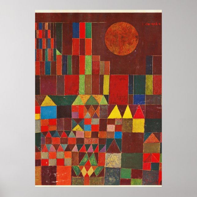 Klee - Schloss und Sun Poster (Vorne)