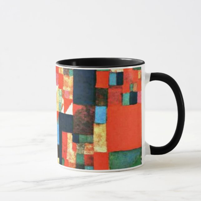 Klee - Stadtbild mit Rot und Grün Tasse (Rechts)