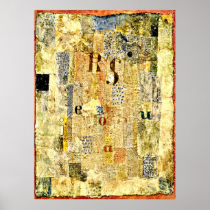 Klee - Stimmgewebe der Sängerin Rosa Silber Poster