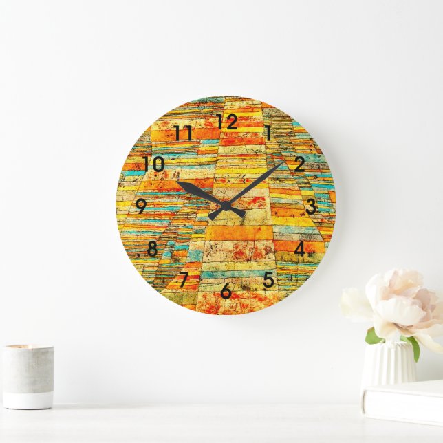 Klee - Straßen und Nebenstraßen Große Wanduhr (Zuhause)