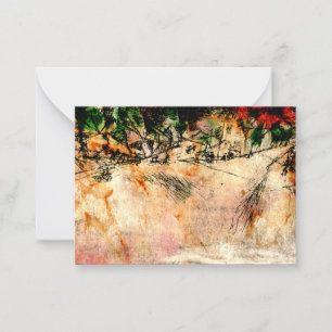 Klee - Straßenübergang (Kohle zeichnend) Mitteilungskarte