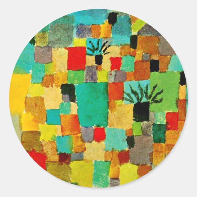 Klee - Südgarten (Tunesischer Garten) Runder Aufkleber (Vorderseite)