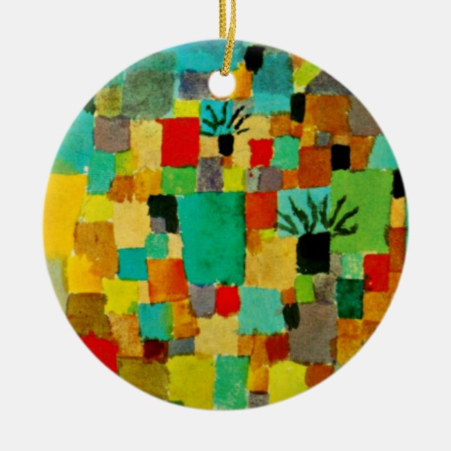 Klee - Südliche (tunesische) Gärten Keramik Ornament (Vorne)