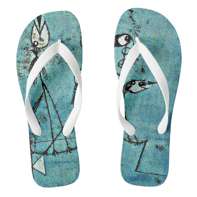 Klee - Twitter-Maschine, berühmtes abstraktes Kuns Flip Flops (Fußbett)